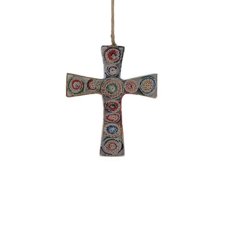 The Upcycled Paper Company - Wholesale Ornament - Cross Ornament - Recycled Paper