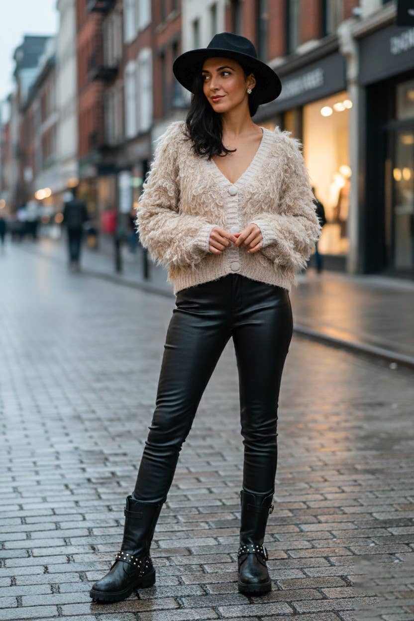 MOOYA – Cardigan - Mulher por atacado – Cardigan macio com textura - JS0070