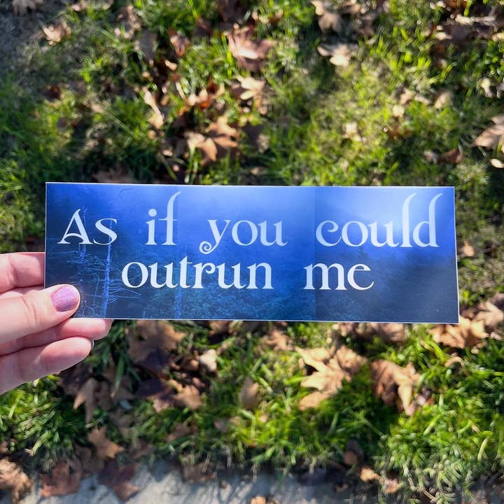Adhesivo de vinilo para parachoques «As If You Could Out Run Me» para venta al por mayor de Beautifully Regular