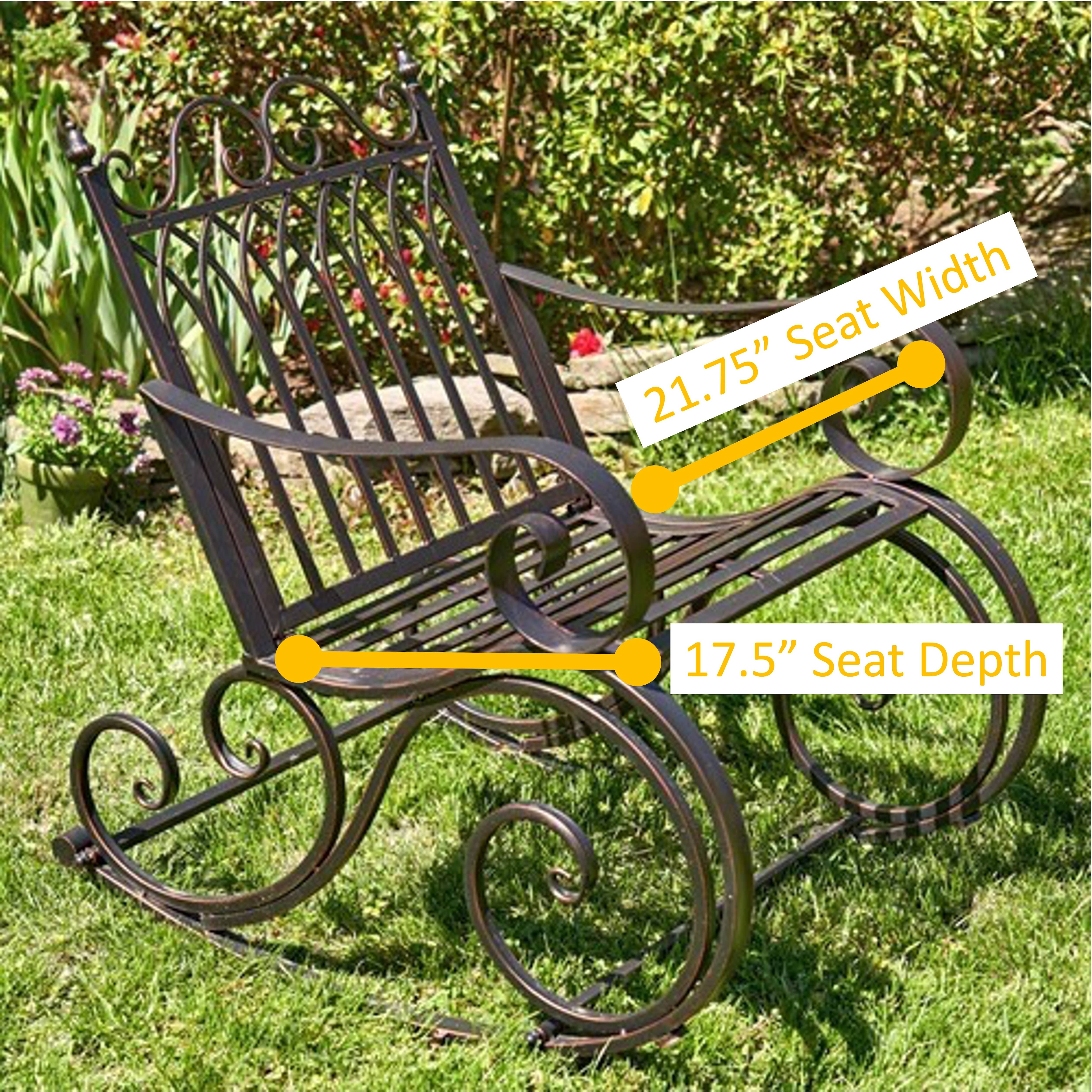 Zaer Ltd. International - Wholesale Bench - Iron Rocking Garden Furniture "Tatiana" Collection- 4 Option27