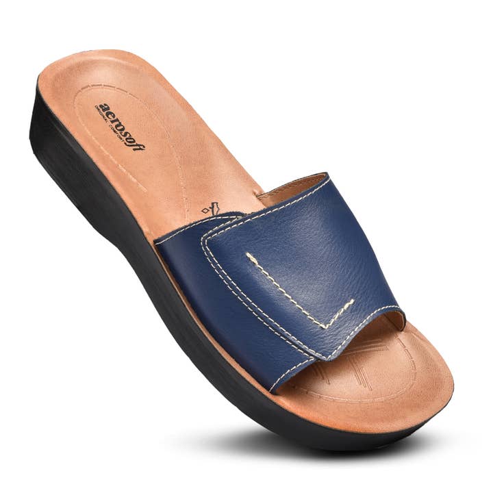 AEROSOFTFOOTWEAR - Wholesale Sandals - Women's - Aerosoft - Prissy Slide Sandals For Women