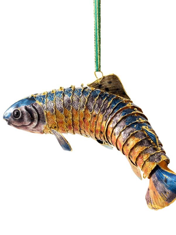 Cloisonné Articulate XL Salmón Adorno para venta al por mayor de Value Arts