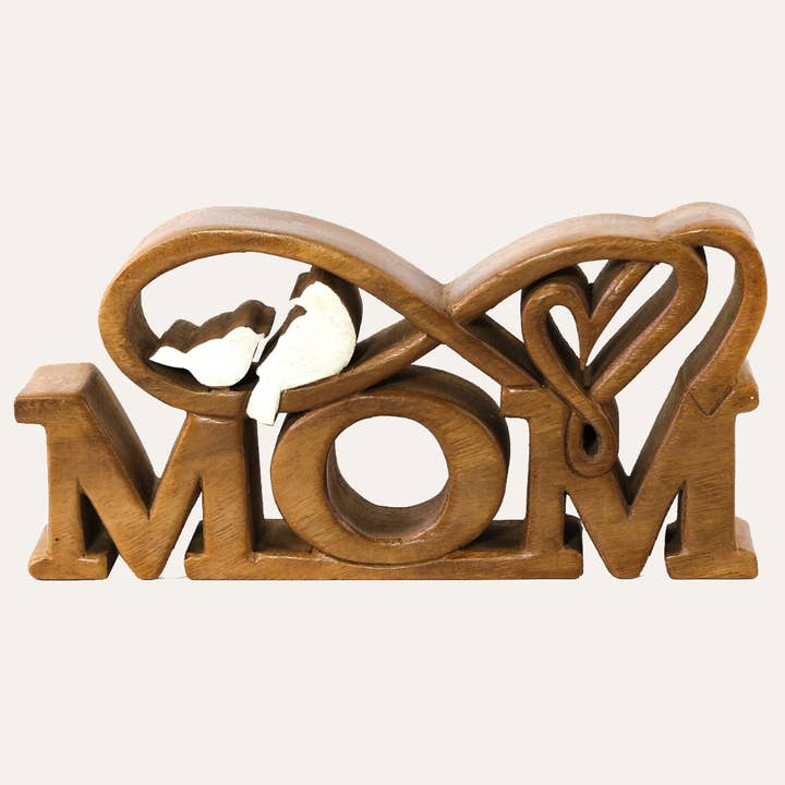 Mejor Mamá del Mundo – Escultura de Madera Tallada a Mano, Regalo Artístico Decorativo para Madres para venta al por mayor de Decozen