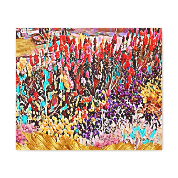Impression sur toile Rainbow Garden pour la vente par Enchanted Dog Designs
