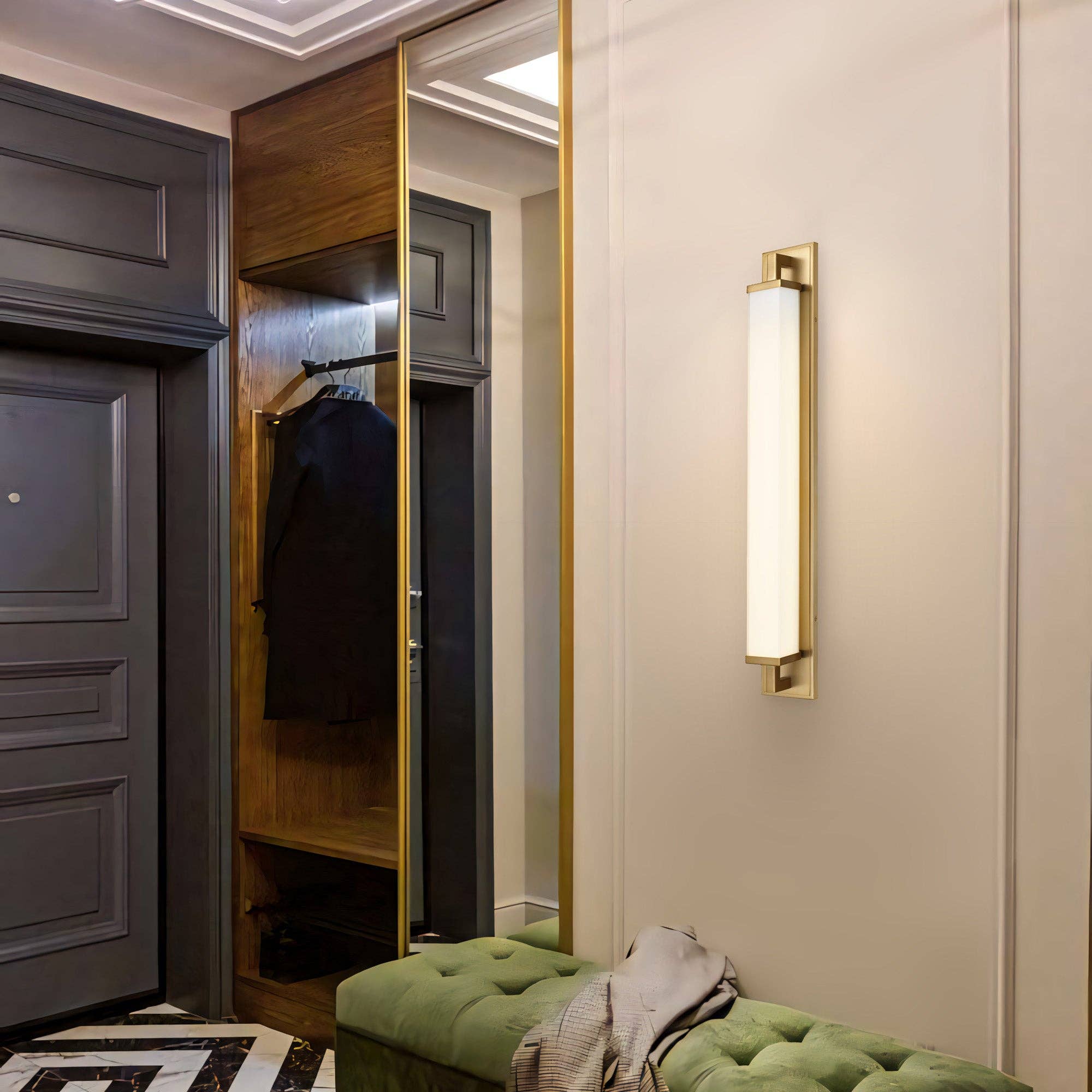 Brio Lighting - Wholesale Chandelier/Hanging Light - Zenith 34" Antique Brass LED Bathroom Vanity Light1