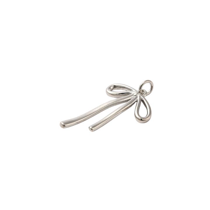 The Charm Bar Company - Wholesale Individual Charm/Pendant - * Silver Bow Charm