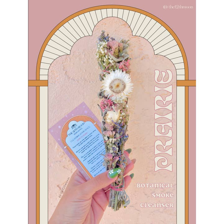 The 12th Moon - Wholesale Sage Bundle - PRAIRIE Floral Sage Smudge Bundle - Botanical Smoke Cleanser1