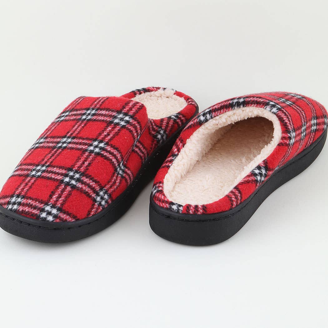 3AM BY H&D ACCESSORIES - Wholesale Slippers - Women's -  Cozy Plaid Slippers5