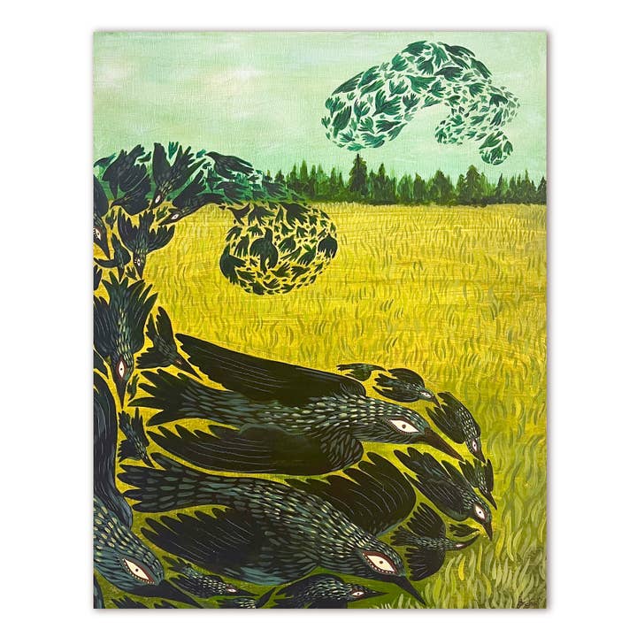 Starling Murmuration Print for wholesale by Lin Snow Art