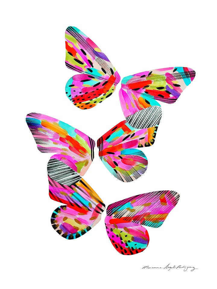 WATERMELON STACKED WINGS PRINT for wholesale by Marianne Angeli Rodriguez Gallery