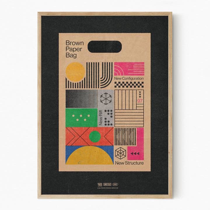 Brown Paper Bag - Music Print for wholesale by Reign&Hail