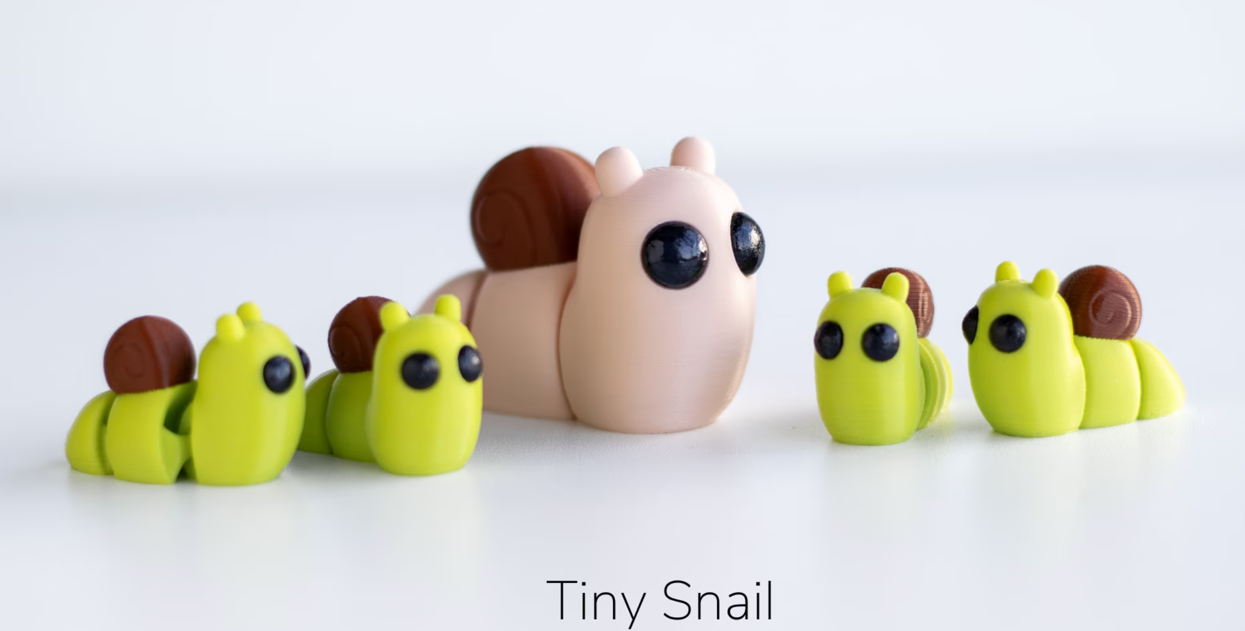 Great American Designs - Wholesale Fidget Toy - Kids - Tiny Baby Snail 3D Printed Toy, Articulated Toy, Fidget Toy0