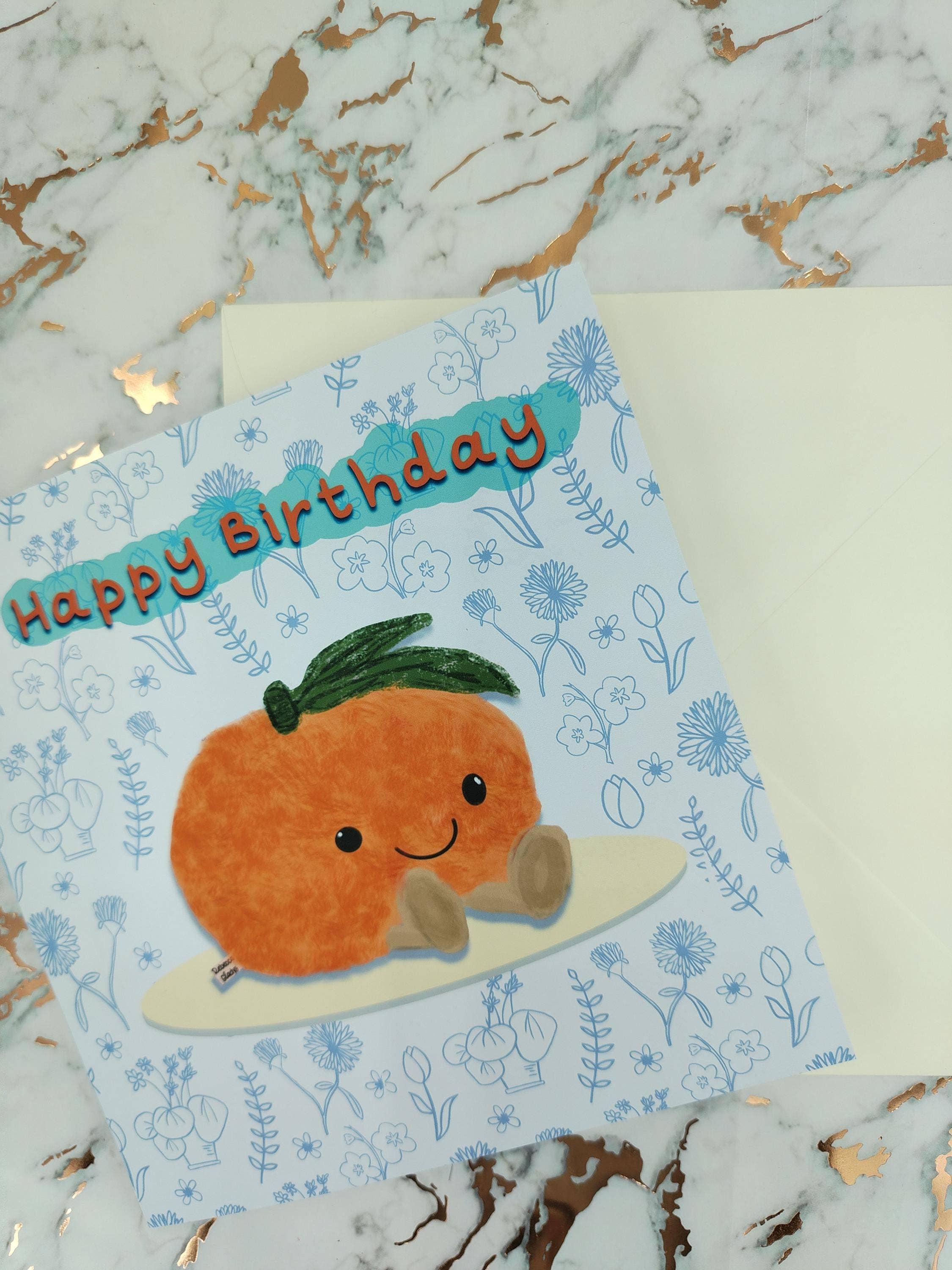 Rebecca Gladys – wholesale Birthday card – Clementine Birthday Card - Blank Inside Greeting Card4