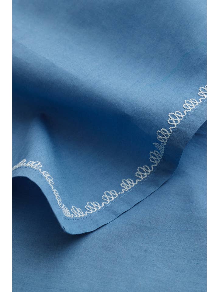 Fog Linen Work - Wholesale Dress - Women's - Priya Handkerchief Blue1