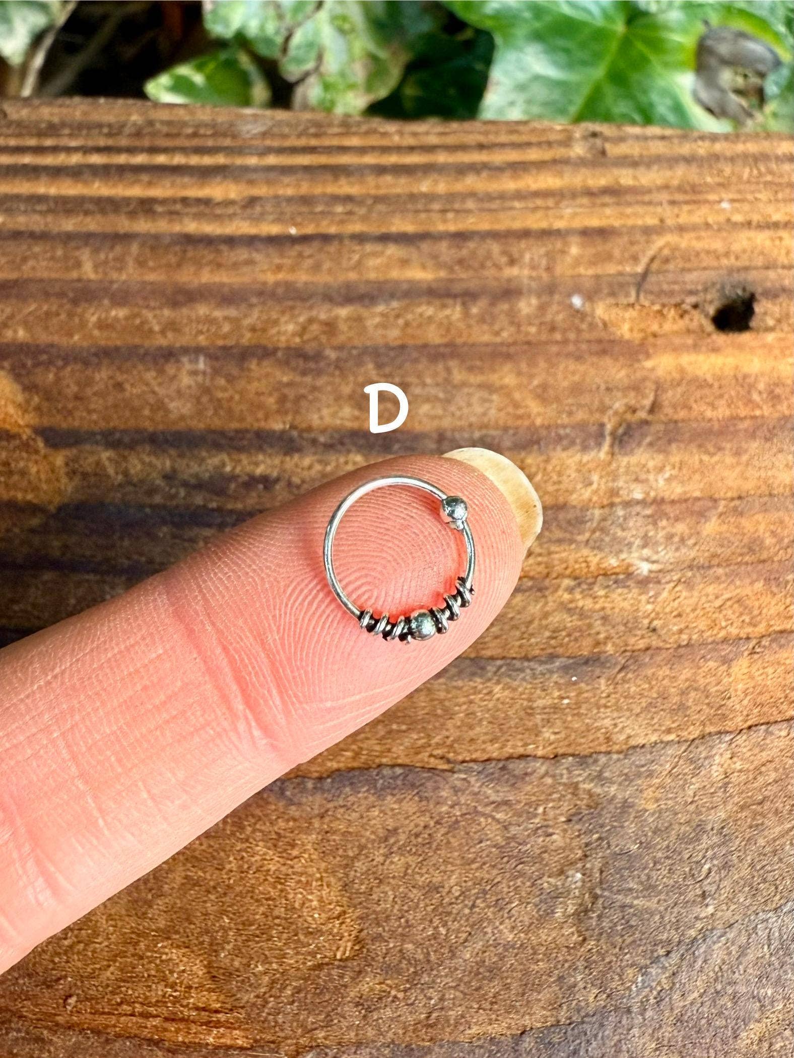 Kaali Boutique – wholesale Nose ring – Bali Nose Ring Hoop Sterling Silver 925 / Septum Jewelry / Septum Hoop/ Tattoo / Yoga / Ethnic Jewellery / Boho / Hypoallergenic4