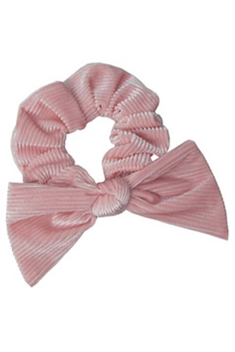 Cap Zone - Wholesale Scrunchie - Women's - Velvety Corduroy Bow Knotted Hair Tie Scrunchies1