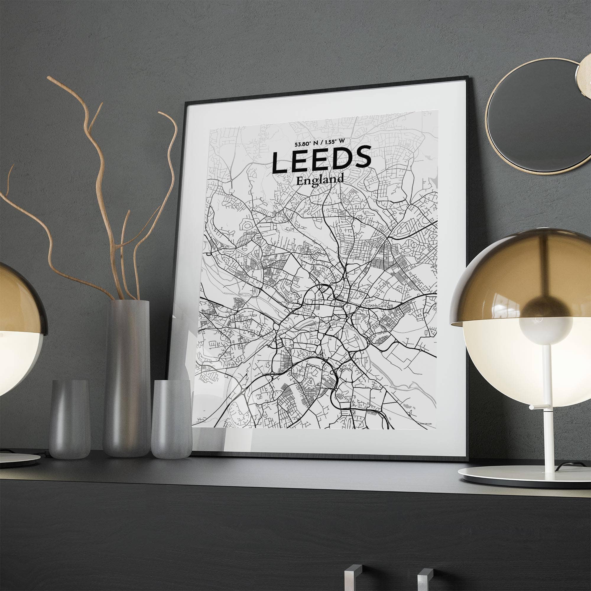 OurPoster.com – wholesale Poster – Leeds karta affisch58