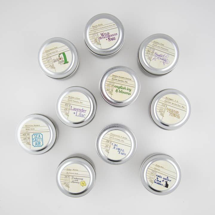 North Ave Candles - Wholesale Travel Candles - Mini Tins / book candles / sub box / bookstore sidelines1