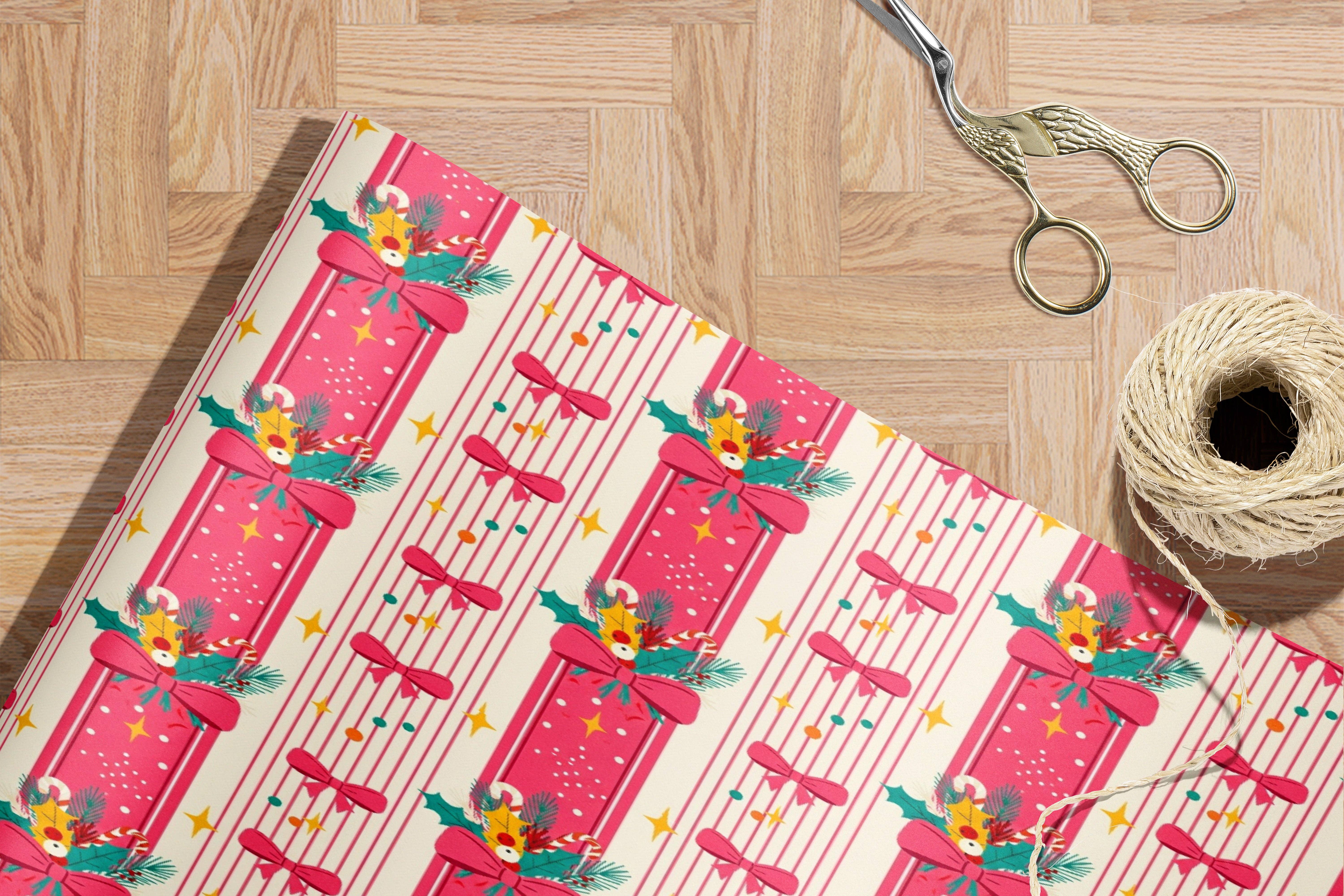 MagicMerchEmporium - Wholesale Wrapping Paper Roll - Festive Pink Wrapping Paper5