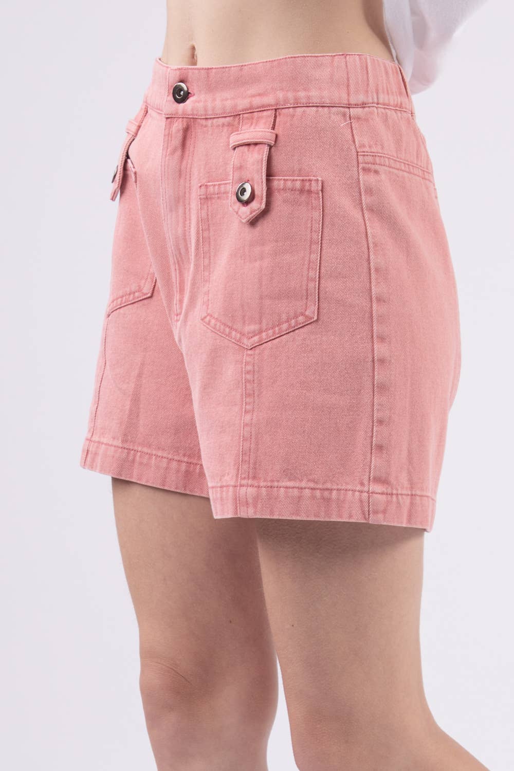 VERY J - Vente Short – femme - Short en jean délavé taille haute style Y2K1