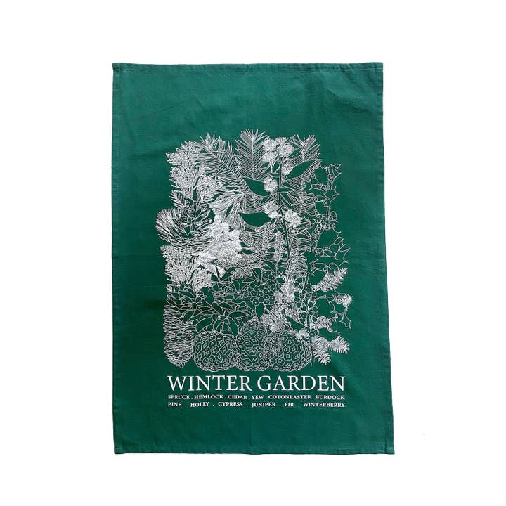 Planetarium - Wholesale Tea Towel - Winter Garden Hand-printed Tea Towel1