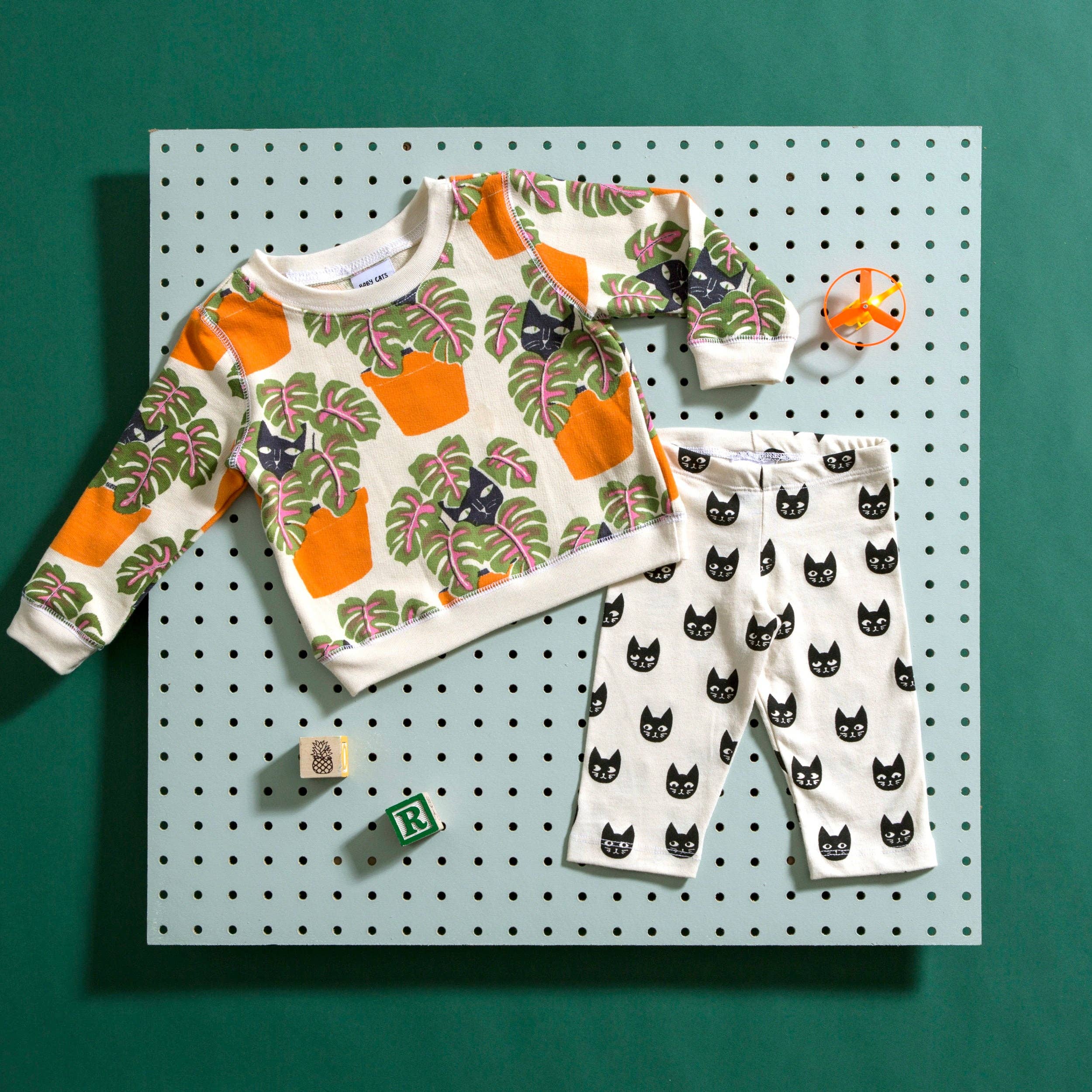 Baby Cats of California - Vendita all'ingrosso Felpa - Bambini - Felpa per bambini con gatto in vaso1