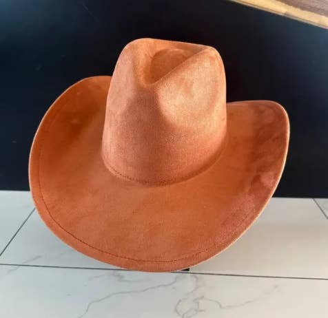 One and Only Accessories – wholesale Cowboy Hat – Women’s – Vegan suede cattleman cowboy hat stiff flat brim Stylish hat11