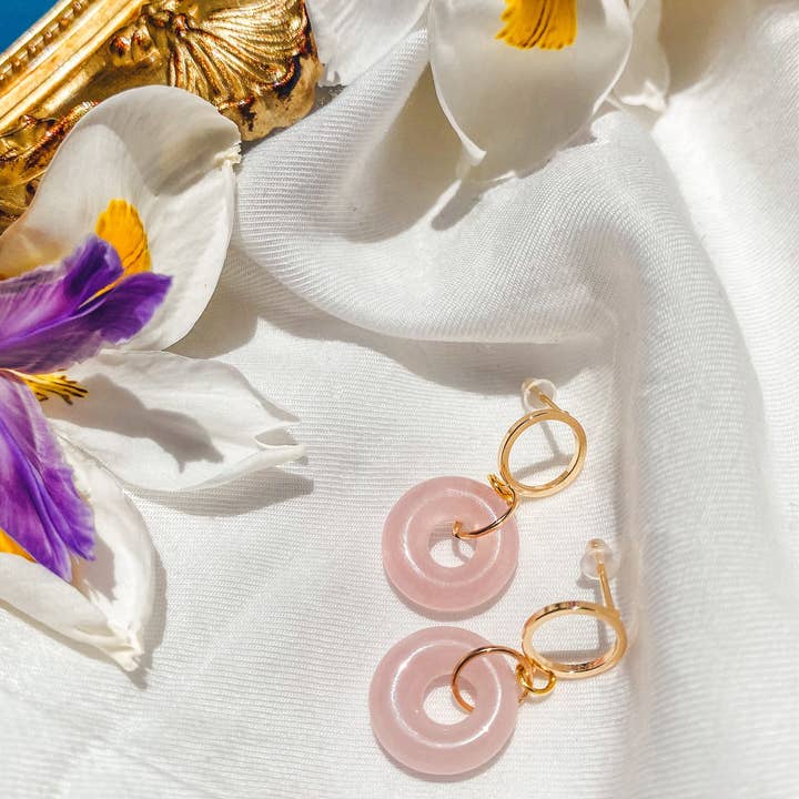 Lotus Haus Studio - Wholesale Dangle Earrings - Halo Jade-ish Earrings1