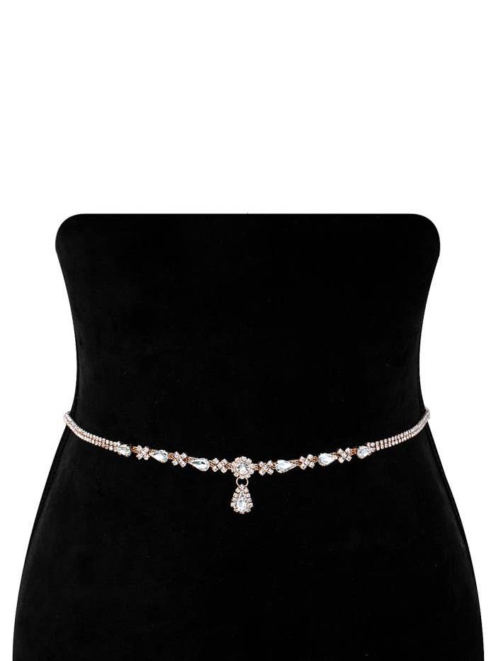 RIEM MET TRAANVORMIGE HAAK IN STRASSKRISTAL voor wholesale door anbfashion