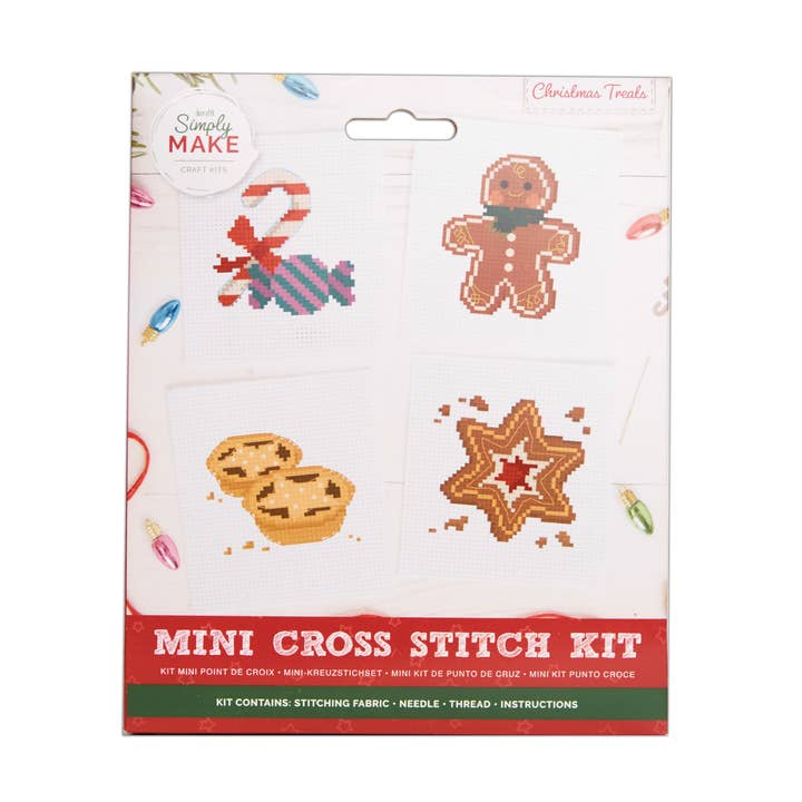 Kit Punto Croce Semplice, Dolcetti di Natale Confezione da 4 per la vendita all'ingrosso da parte di West Design Products