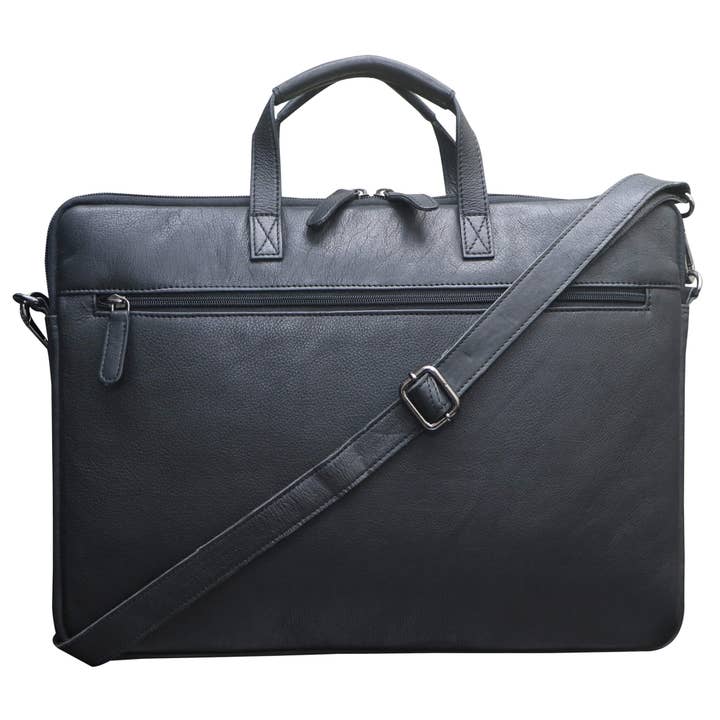 Greenwood - Vente Sac pour ordinateur portable – unisexe - Fred Sacoche pour ordinateur portable 17 pouces en cuir avec bandoulière amovible21