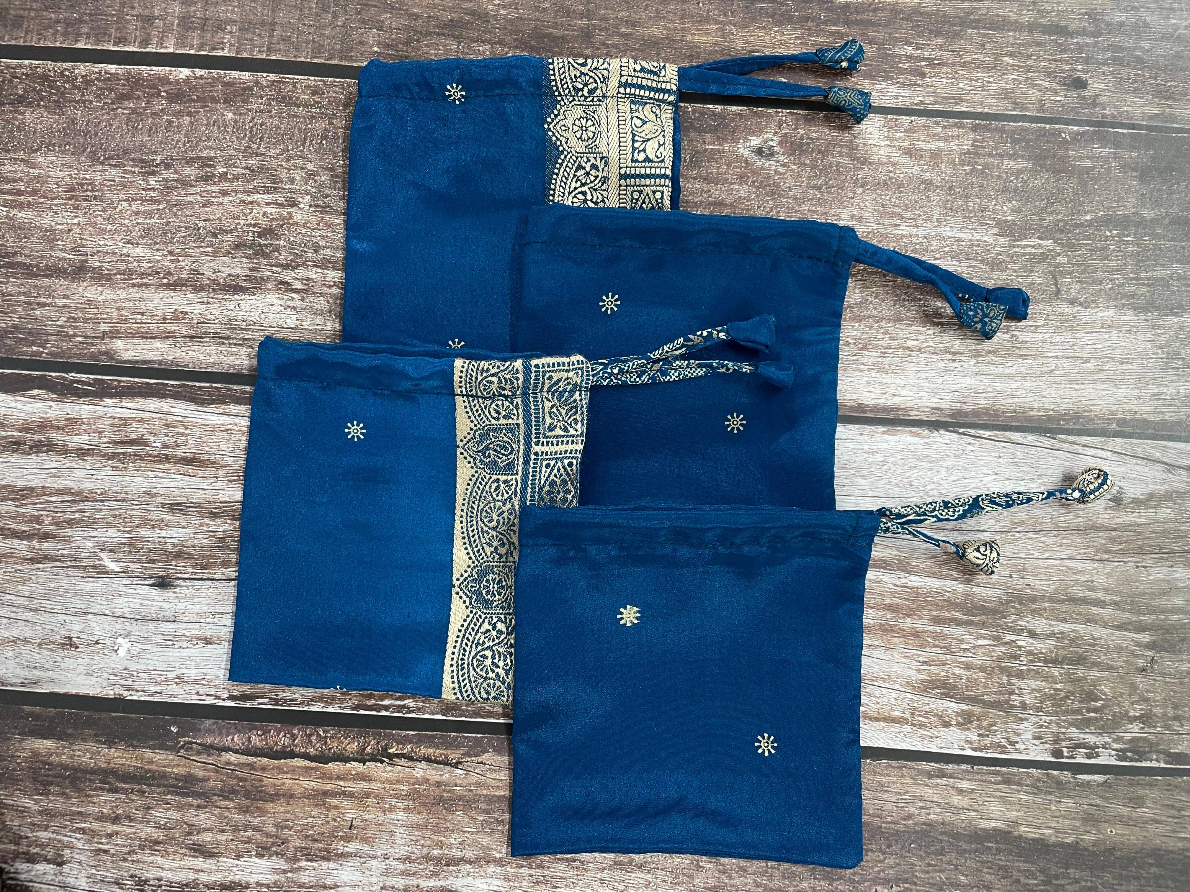 House of Kraft Jewelry & Accessories - Wholesale Gift Bag Set/Pack - Gift Pouches | Upcycled Silk Pouch | Pack Silk Gift Pouch39