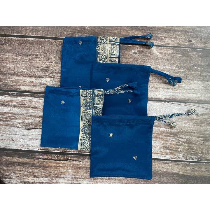 House of Kraft Jewelry & Accessories - Wholesale Gift Bag Set/Pack - Gift Pouches | Upcycled Silk Pouch | Pack Silk Gift Pouch39