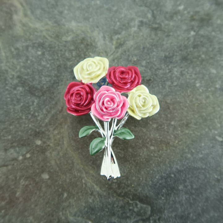 Alexander Thurlow & Co Ltd - Vendita all'ingrosso Spille - Spilla a forma di bouquet di rose