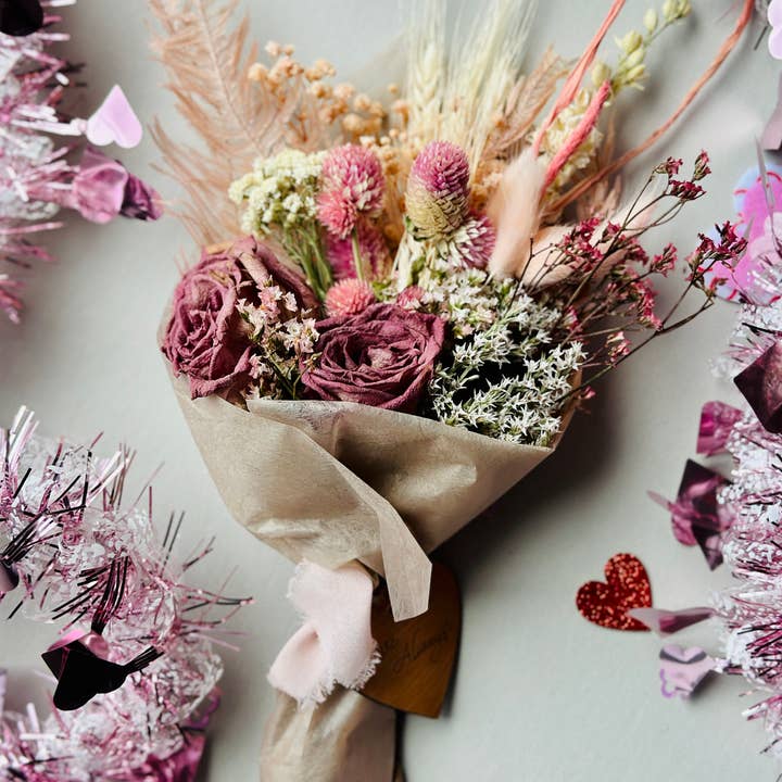 The Gardeners Wife - Wholesale Dried/Pressed Flowers - Be Mine Bouquets - la Vie en Rose!