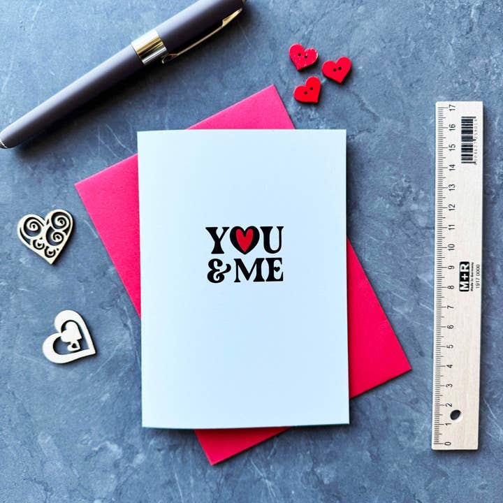 Valentine's Day Card with simple modern minimalist text for wholesale by Tall Order
