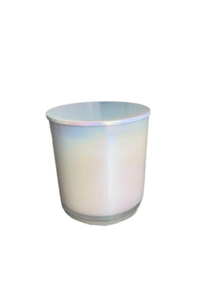 White Iridescent Candle for wholesale by Love Valentine