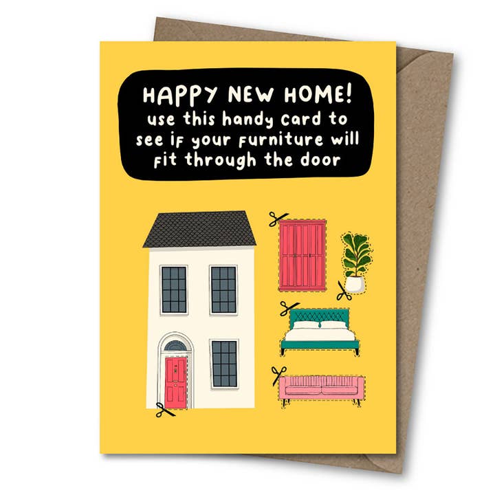 New Home Furniture Cut Out Card A6 for wholesale by Sassy Sarah
