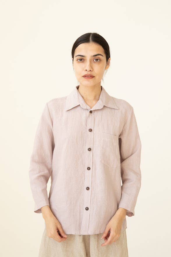 VIKOLINO - Wholesale Button Down Shirt - Women's - Linen Basic  Shirt14