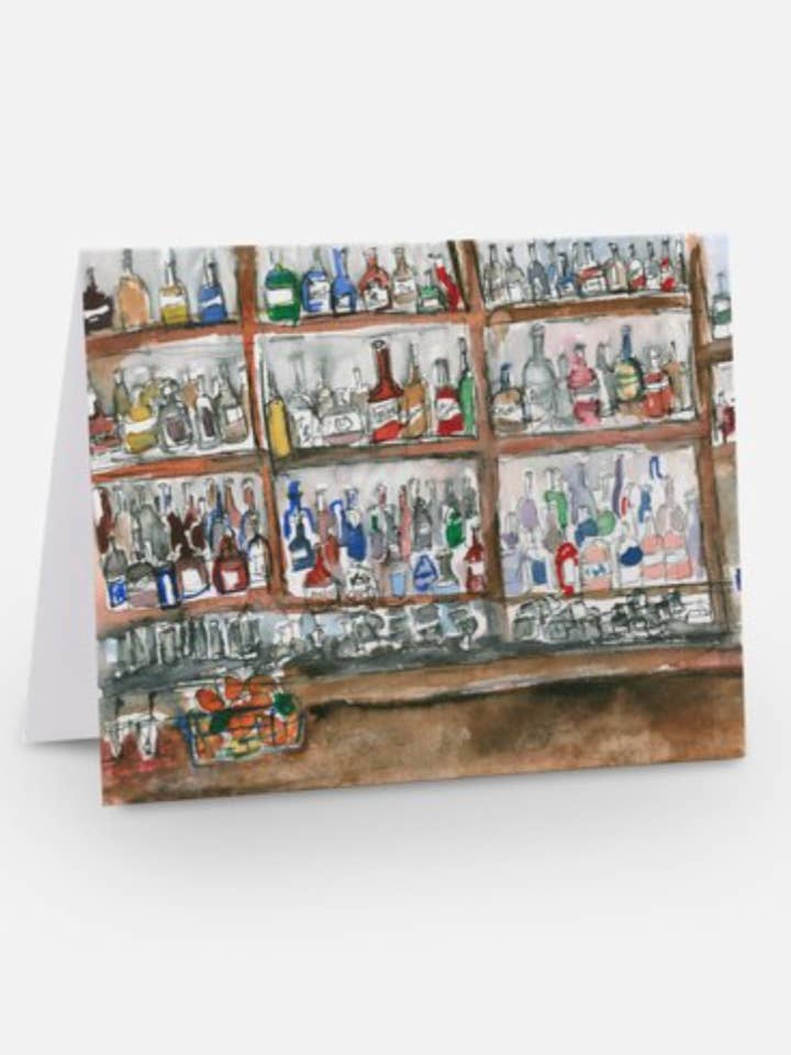 Bar Scene Single Card for wholesale by Studio Scinto