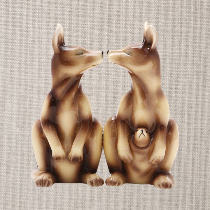 Kangaroos Salt and Pepper Shaker Set for wholesale by Pacific Trading