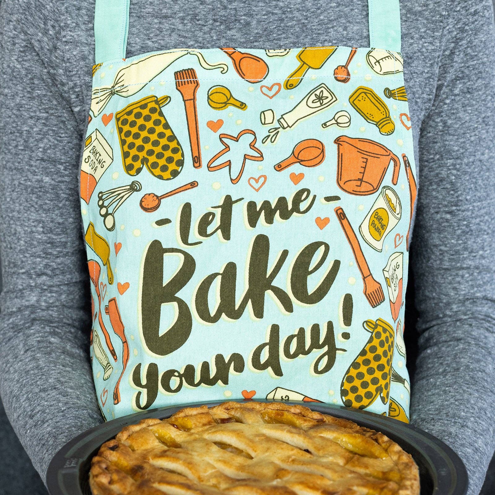 Lavley – wholesale Förkläde – Humorförkläde för bakning med texten "Let Me Bake Your Day" för vuxna5