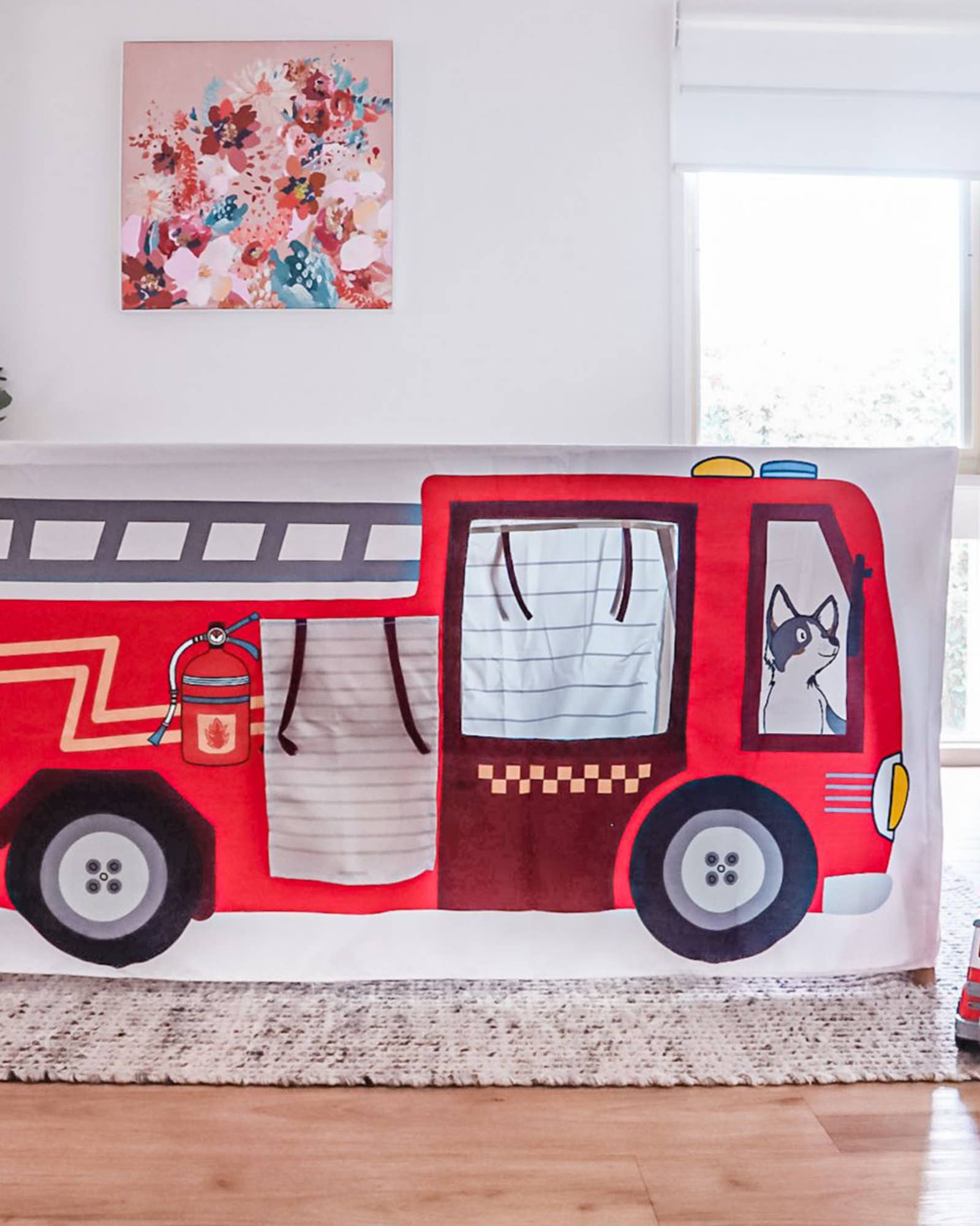 Petite Maison Play - Wholesale Tent - Kids - Fire Truck and Station Table Tent Cubby1