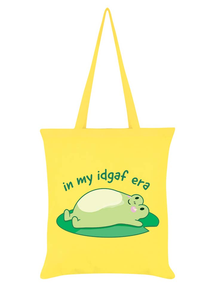 Dans mon ère IDGAF Sac fourre-tout grenouille citron pour la vente par Grindstore
