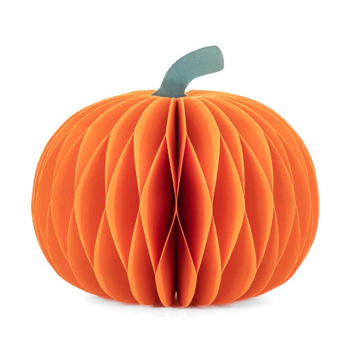 Honeycomb Pumpkin Standing Decoration for wholesale by Sass and Belle