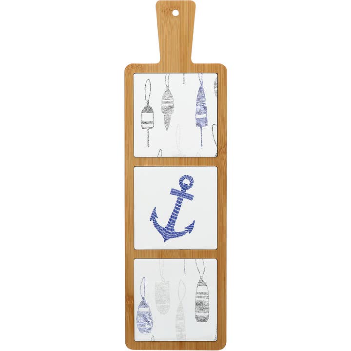 Pavilion - Wholesale Trivet - Lake - 16.5" Bamboo & Ceramic Tile Trivet