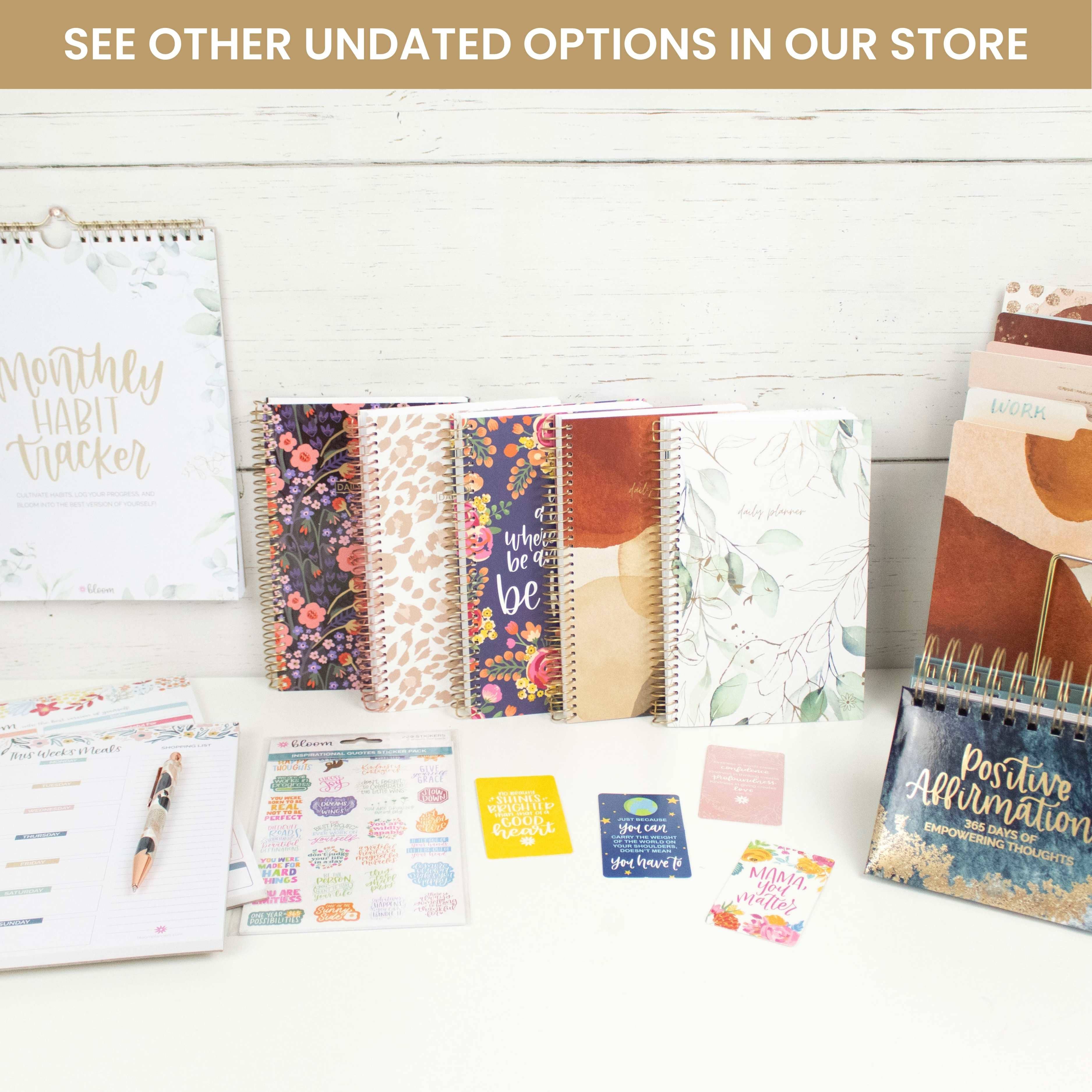 bloom daily planners - Wholesale Planner - Undated Planner - 5" x 8" size28