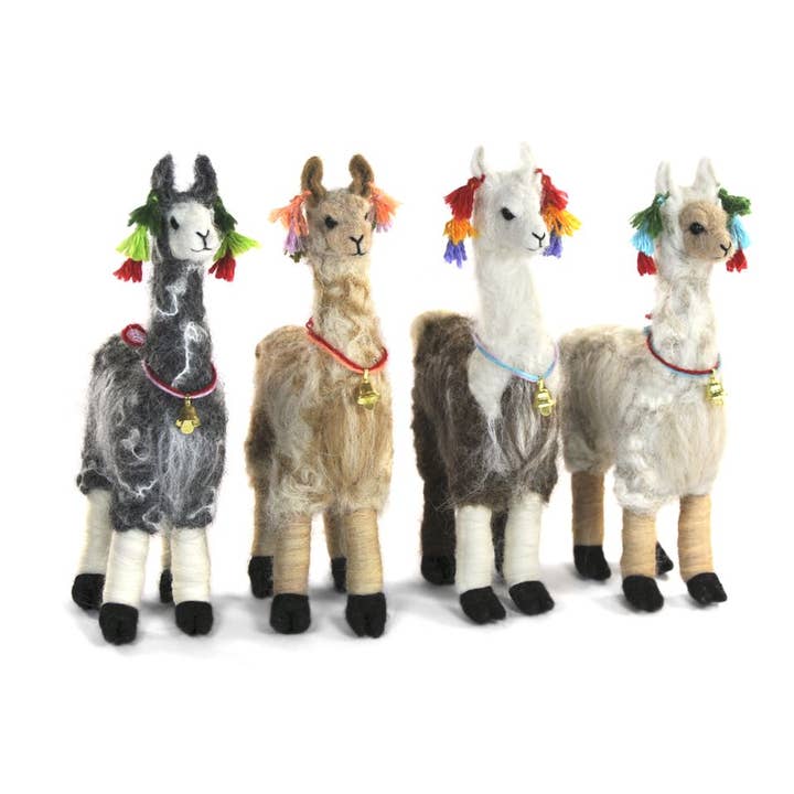 Llama - Artisan Hand-Felted Alpaca Sculpture for wholesale by Lanart Alpaca