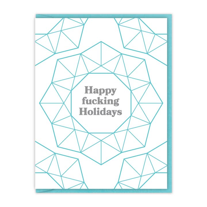 Frohe verdammte Feiertage | Letterpress Holiday Card für den Großhandel von Spacepig Press