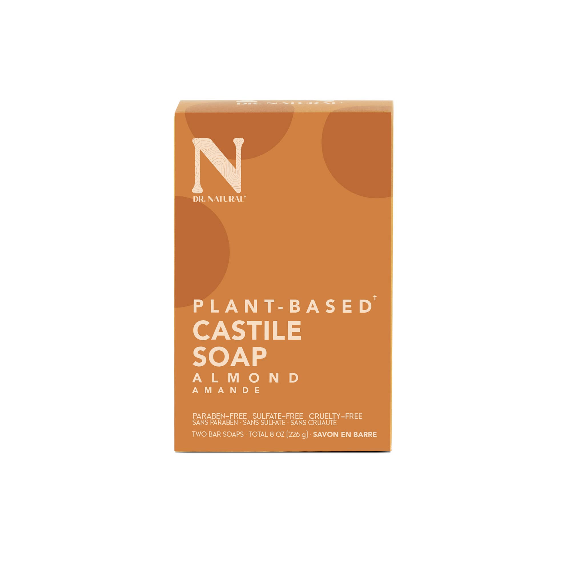 Dr. Natural - Wholesale Zeepblok - Plantaardige castilië bar zeep - amandel (elk 2pk/4oz)1